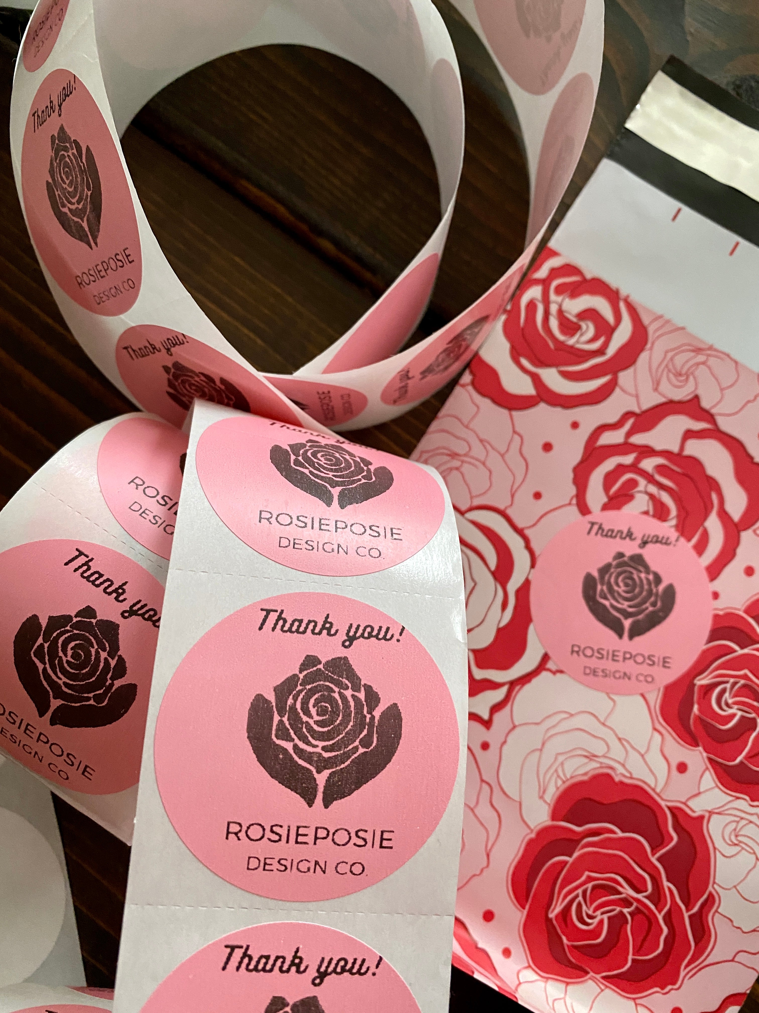 Do you have a thermal label printer?? Then you can make your own stickers!