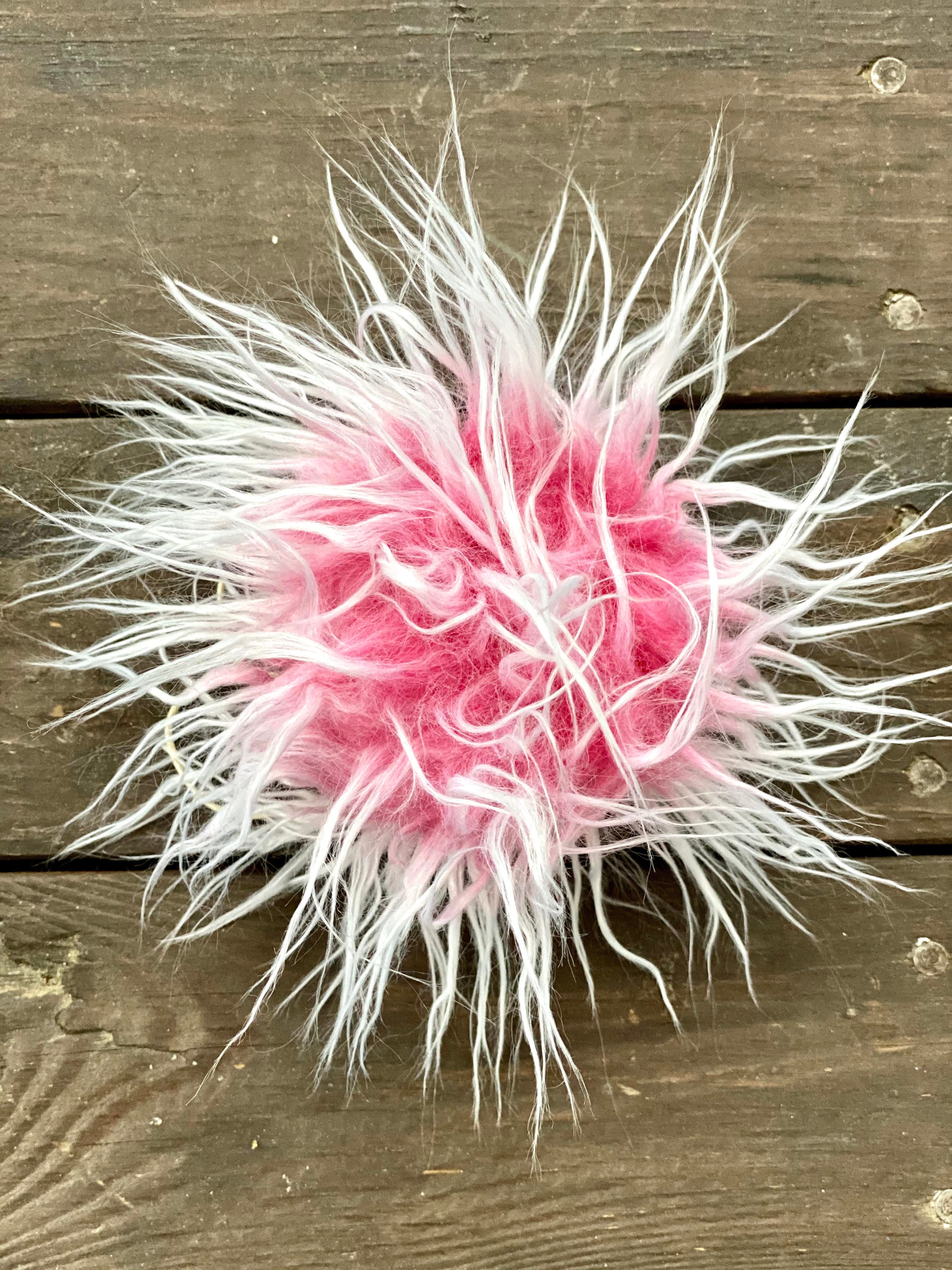 Faux fur poms