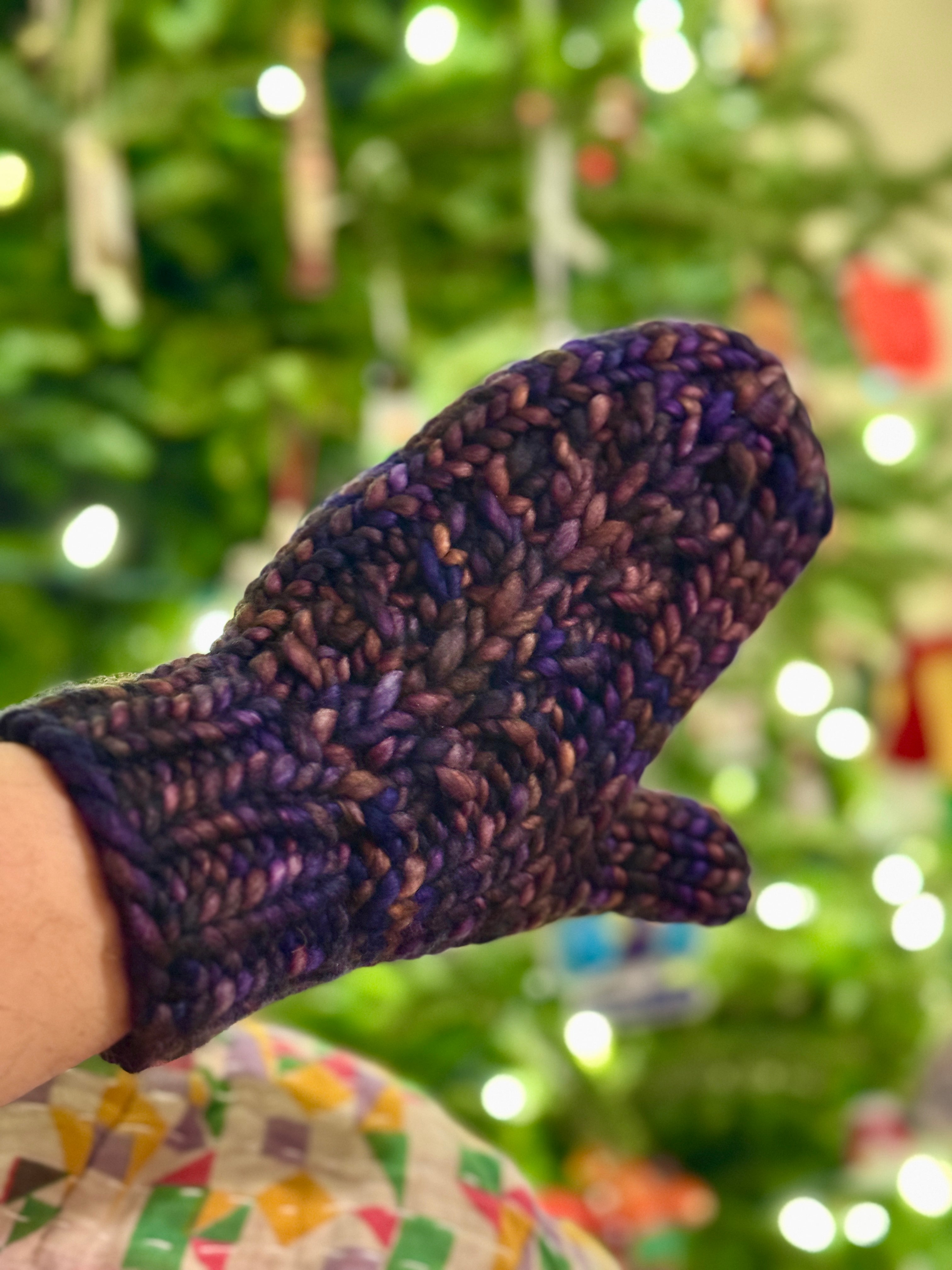 Luxury Hand knit merino wool mittens hygge classy women adult warm winter fashion soft teens gift