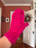 Luxury Hand knit merino wool mittens hygge classy women adult warm winter fashion soft teens gift