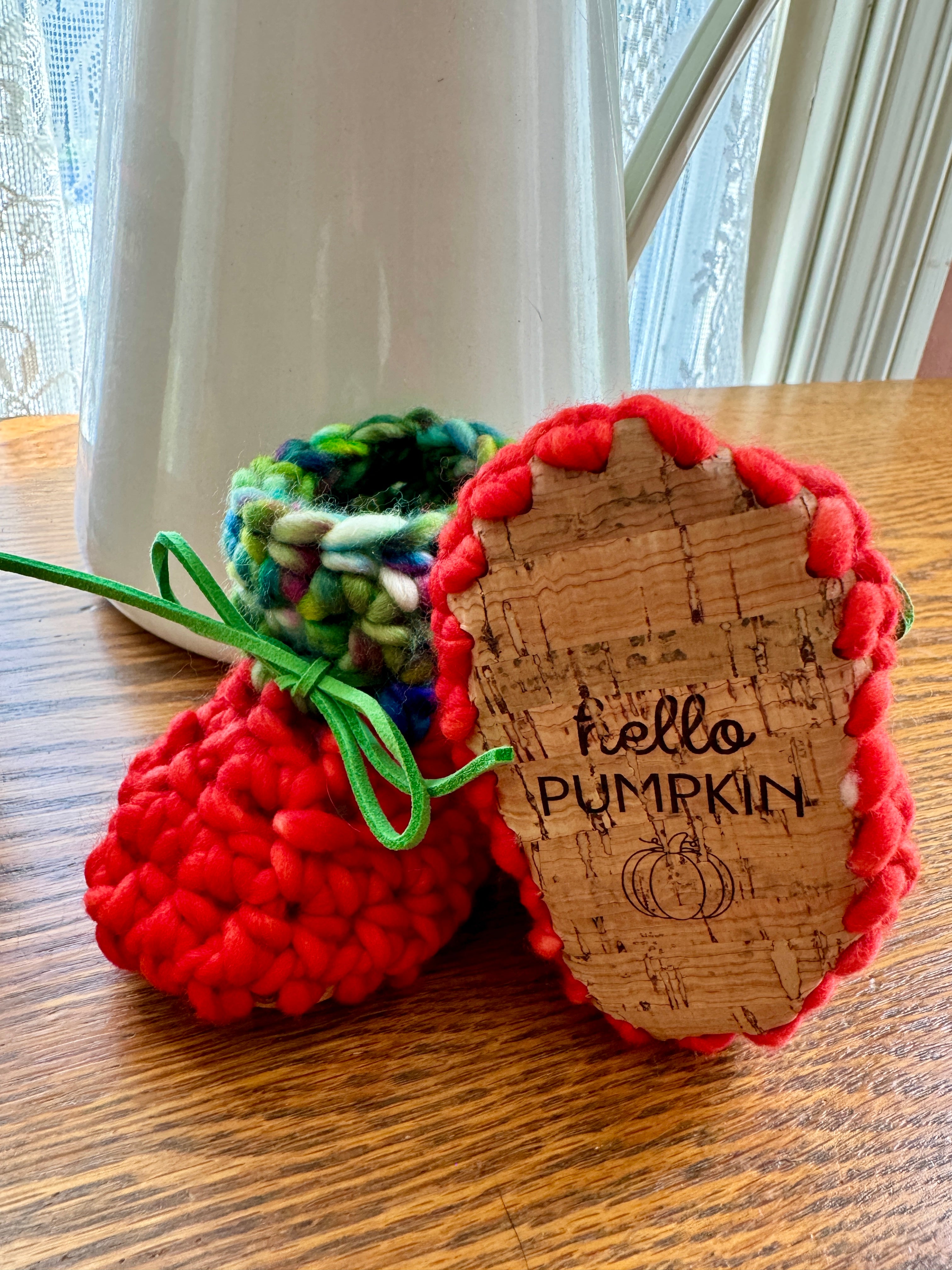 Luxury newborn crochet merino booties fall baby shower gift new mom cute hello pumpkin bright orange