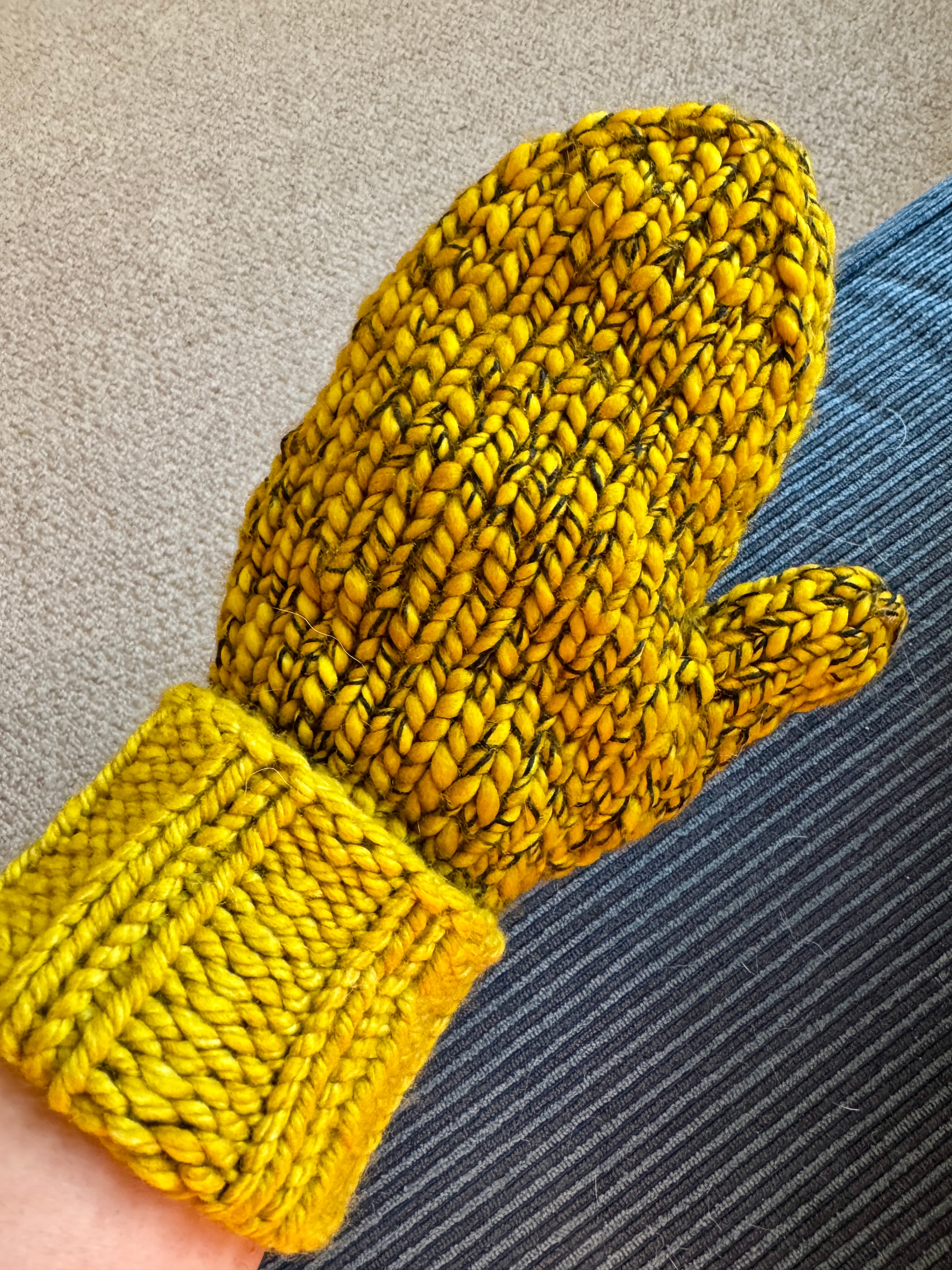 Luxury Hand knit wool mittens gold yellow gift hygge classy women adult warm winter fashion soft teens valentine gift