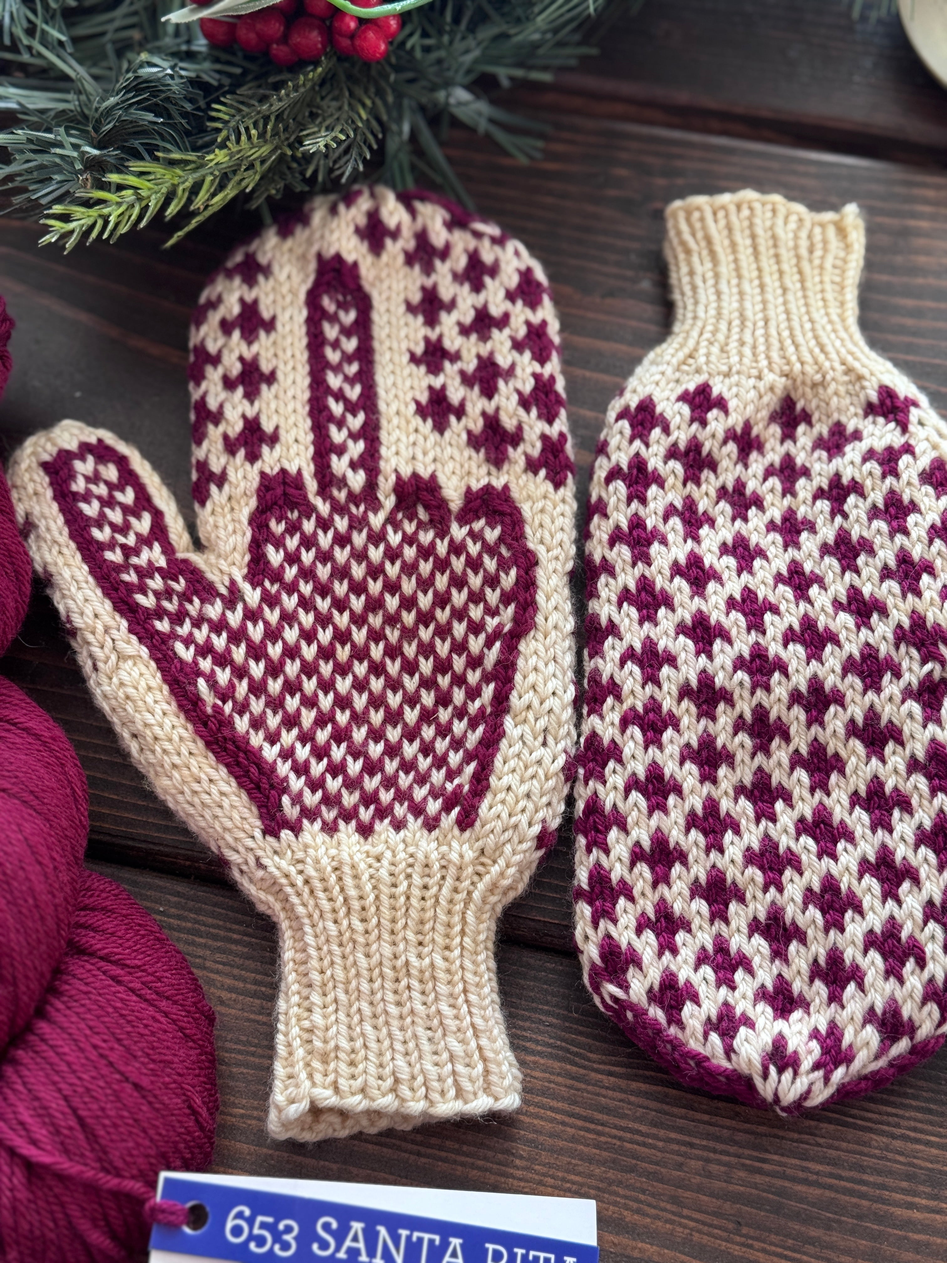 Malabrigo Rios Angry Mittens KNITTING YARN KIT worsted weight 3 ivory santa rita