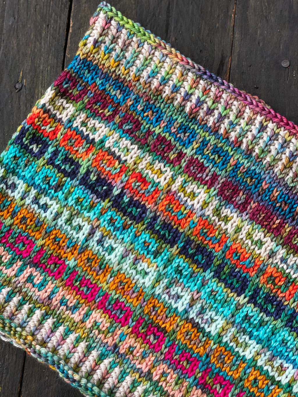 One of a kind hand knit women's luxury neck warmer 100% merino wool