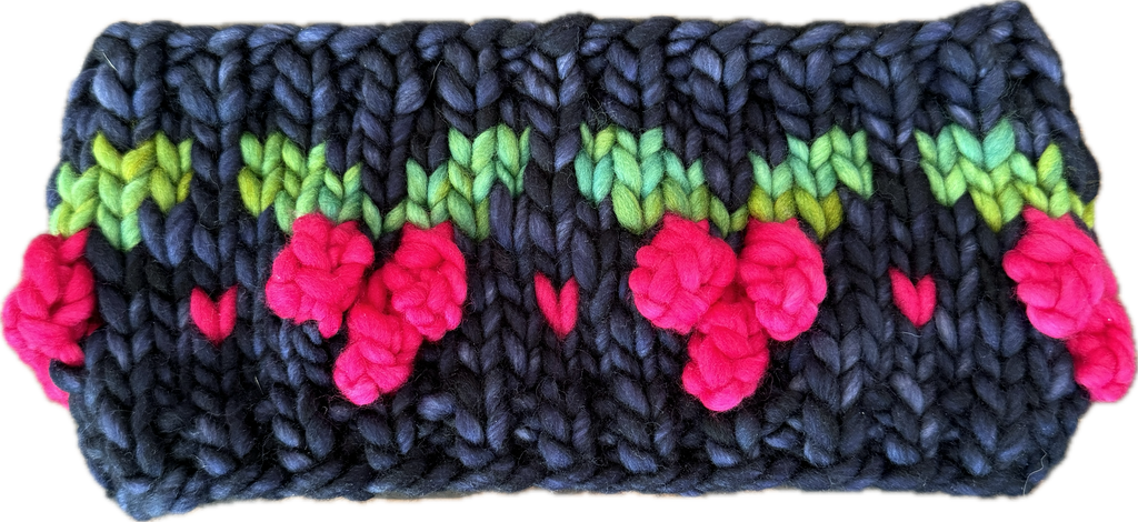 The Jingleberry Earwarmer digital knitting super bulky holiday PATTERN