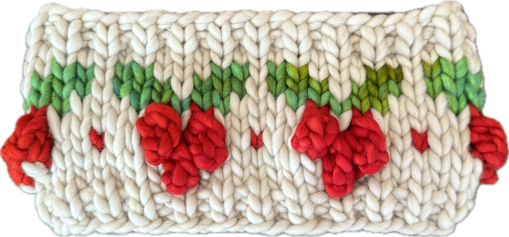 The Jingleberry Earwarmer digital knitting super bulky holiday PATTERN