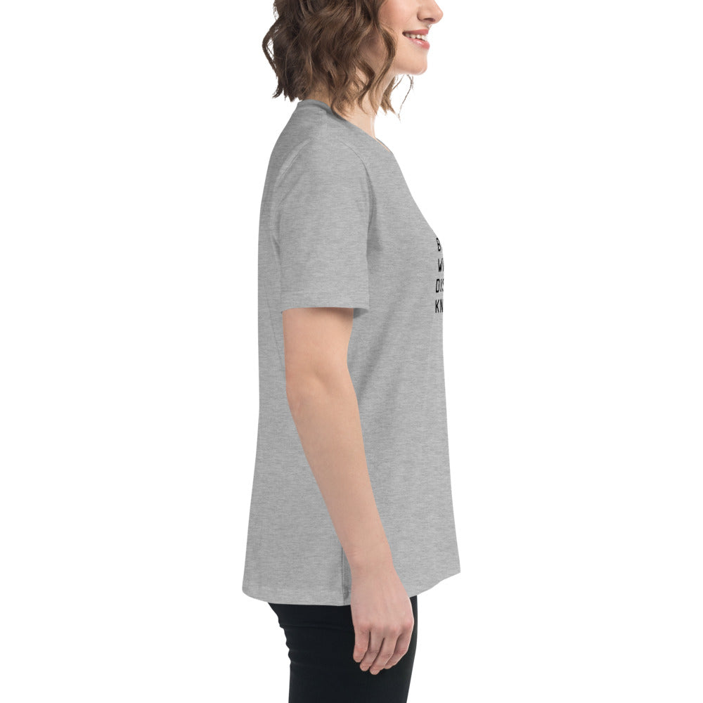 Introverted but will discuss knitting Women's Relaxed T-Shirt