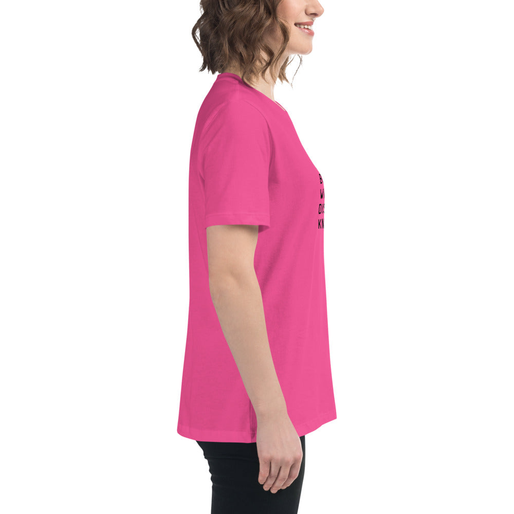 Introverted but will discuss knitting Women's Relaxed T-Shirt