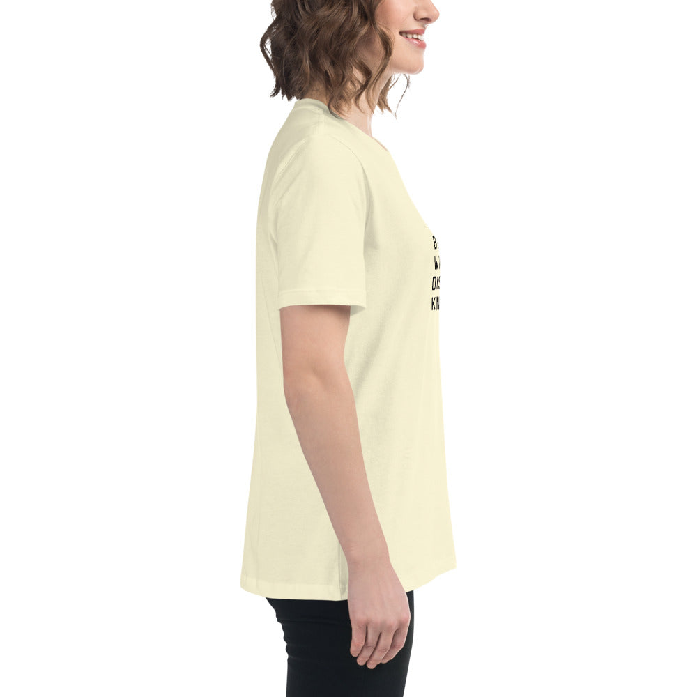 Introverted but will discuss knitting Women's Relaxed T-Shirt