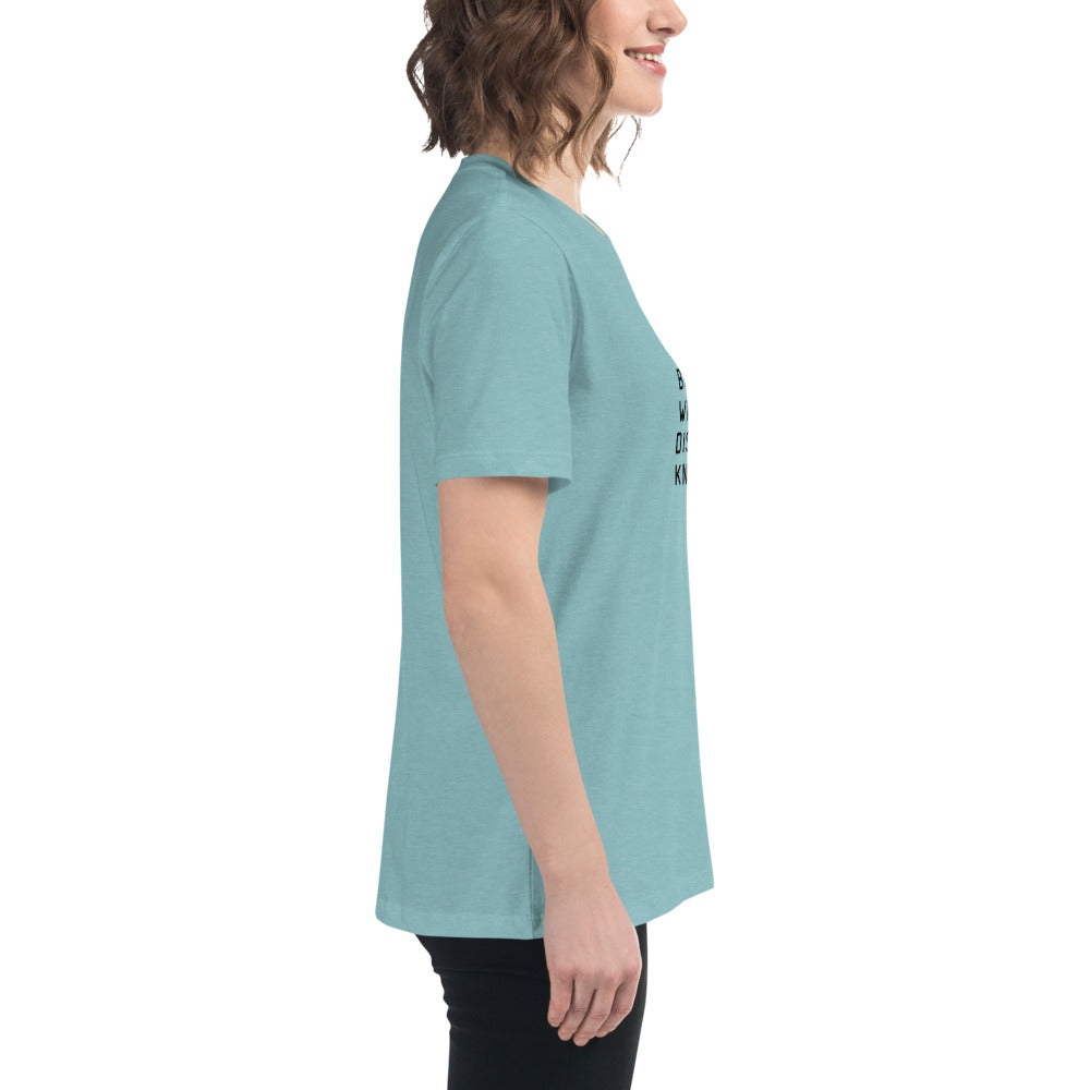Introverted but will discuss knitting Women's Relaxed T-Shirt