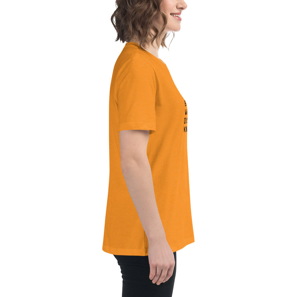 Introverted but will discuss knitting Women's Relaxed T-Shirt