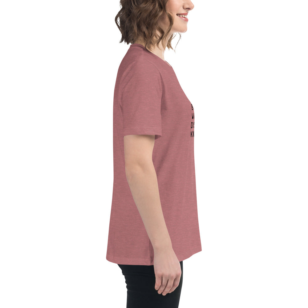 Introverted but will discuss knitting Women's Relaxed T-Shirt
