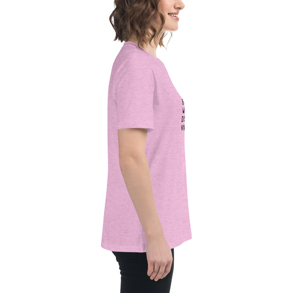 Introverted but will discuss knitting Women's Relaxed T-Shirt