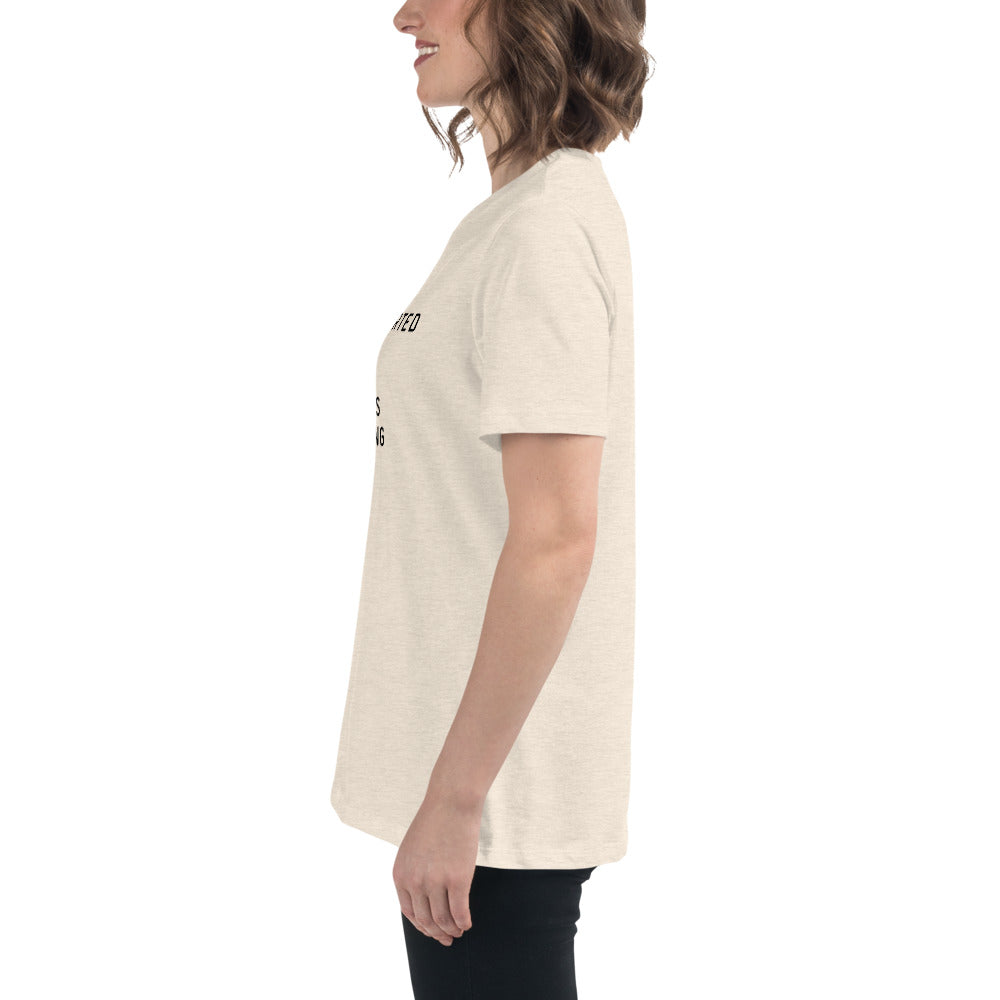 Introverted but will discuss knitting Women's Relaxed T-Shirt