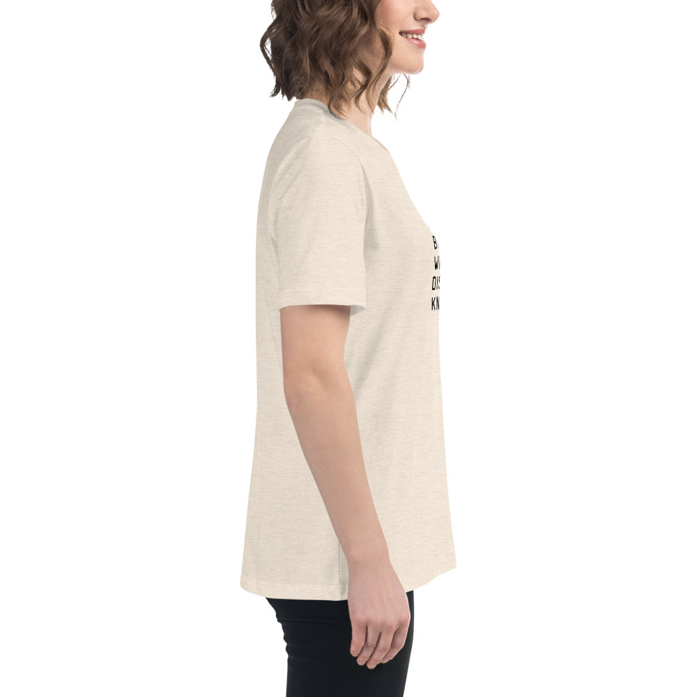 Introverted but will discuss knitting Women's Relaxed T-Shirt