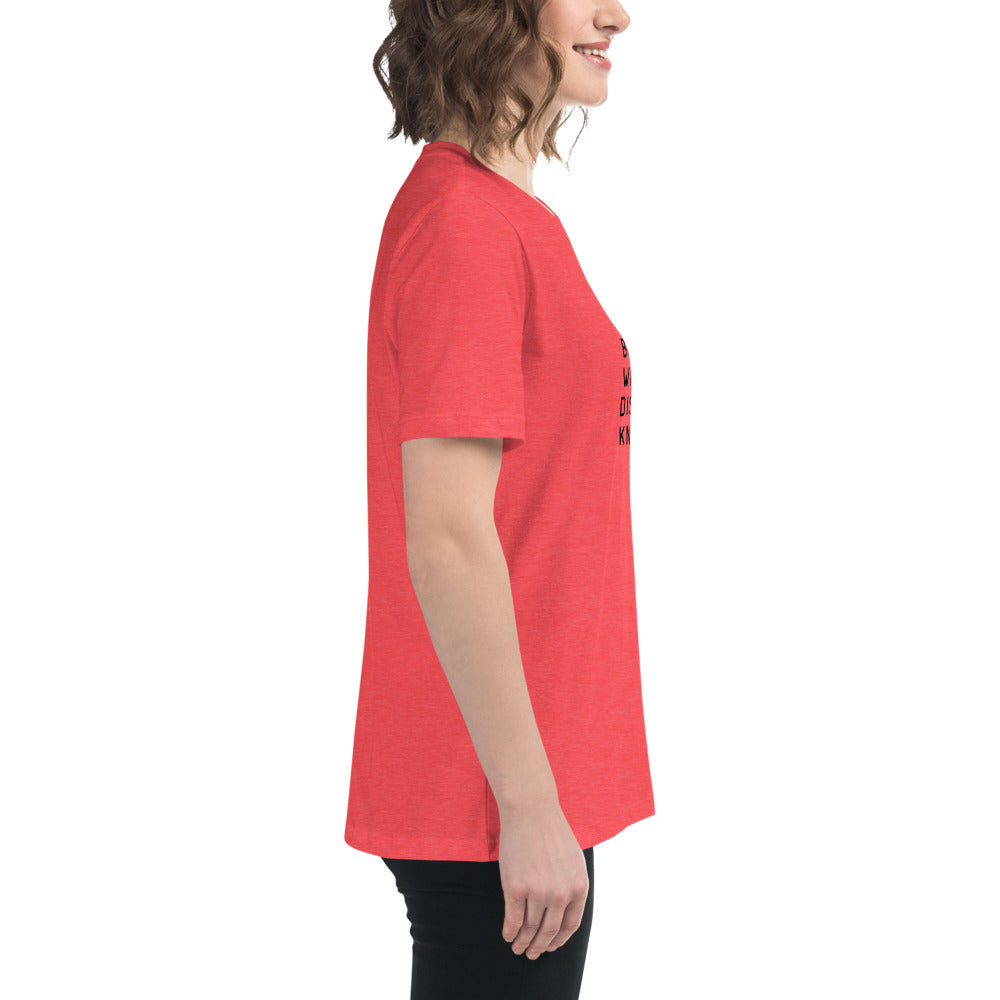 Introverted but will discuss knitting Women's Relaxed T-Shirt