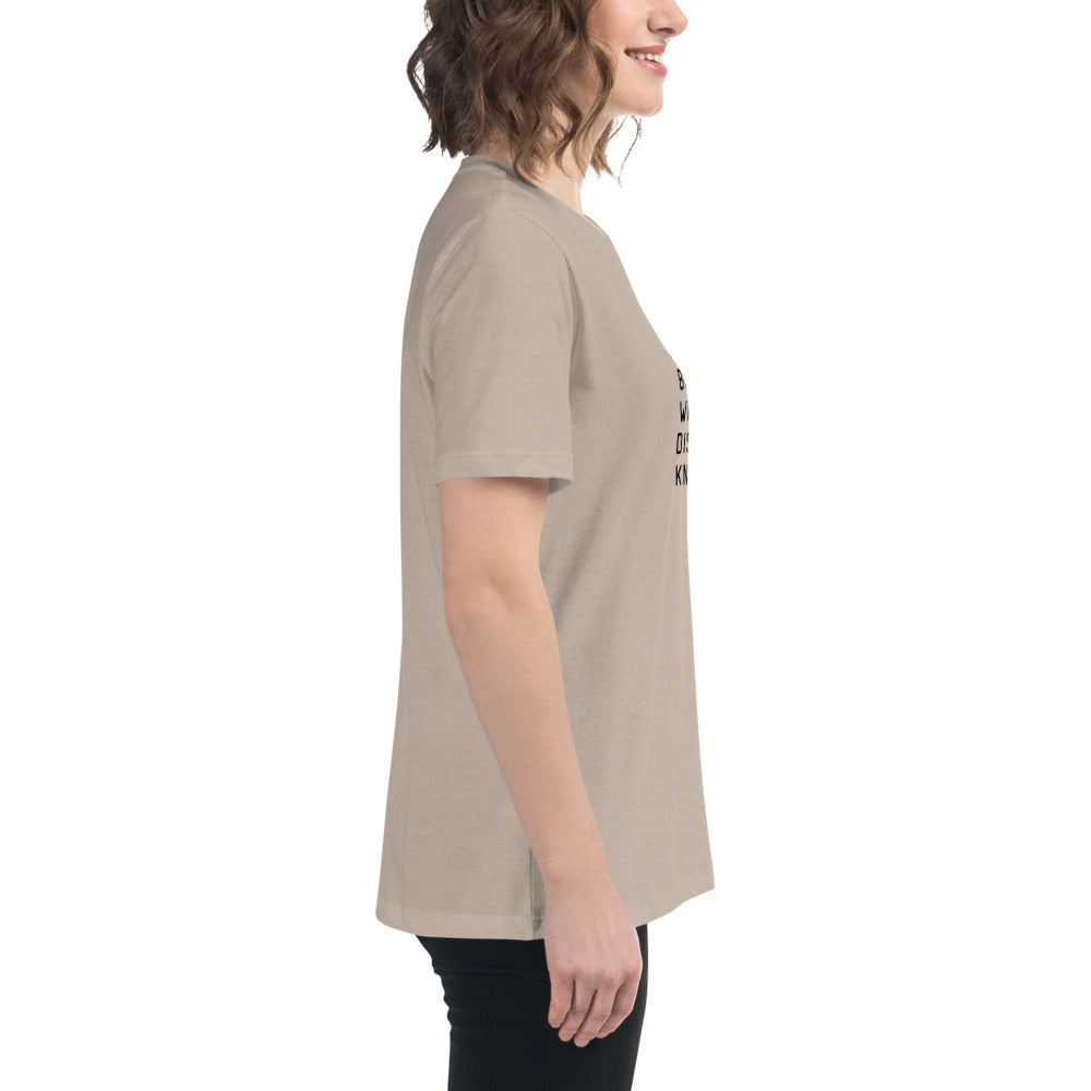 Introverted but will discuss knitting Women's Relaxed T-Shirt