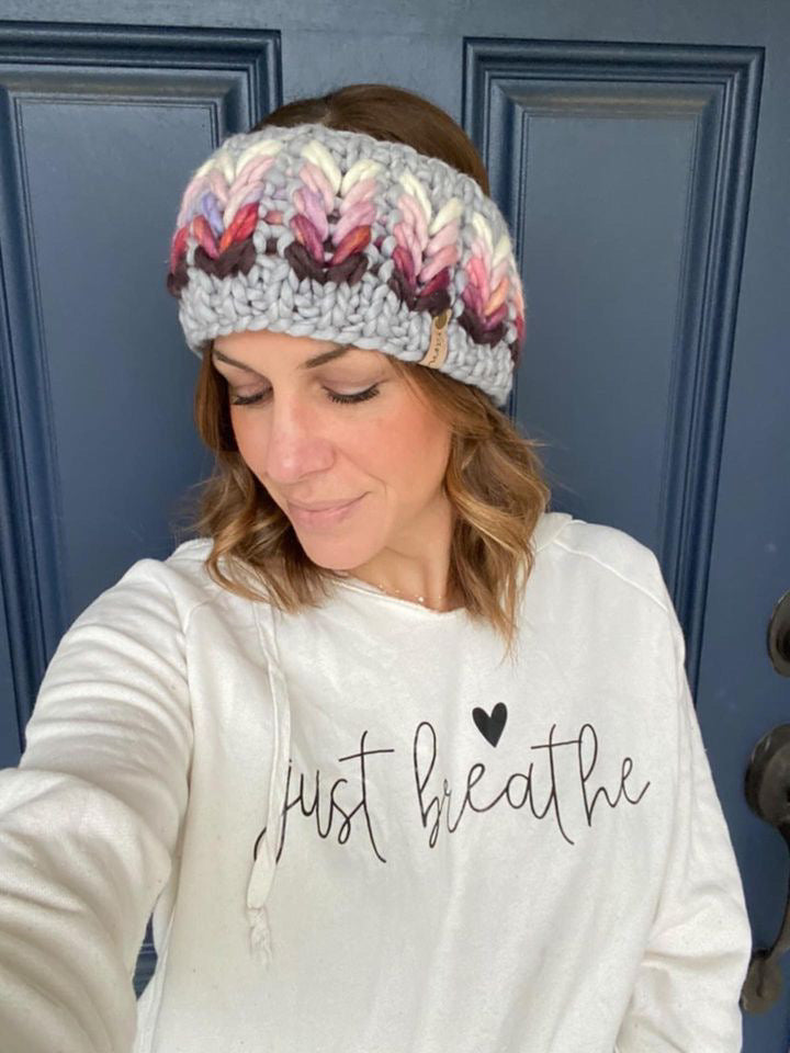 The Heartbreaker Earwarmer with bonus coffee cozy digital knitting super bulky PATTERN