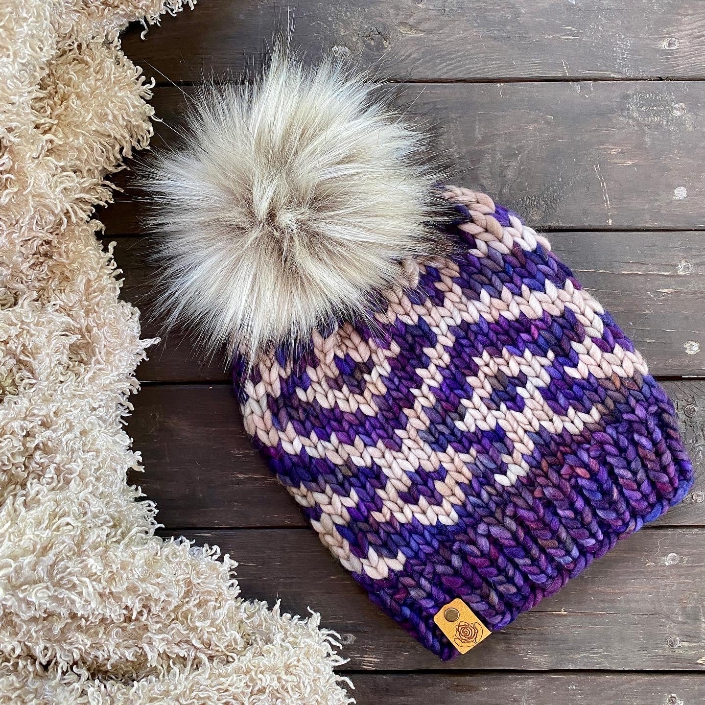 Here's Looking at You Beanie Knitting PATTERN colorwork fair isle