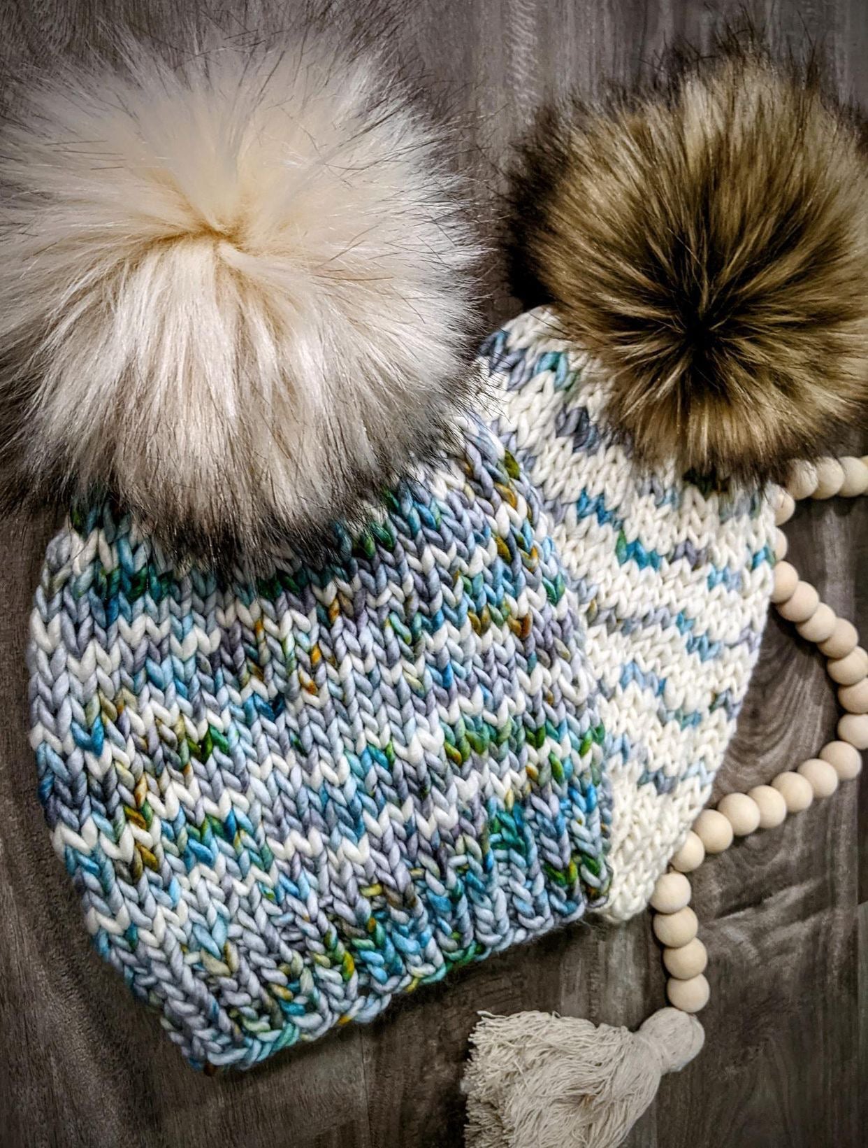 My Kind of Waves Beanie knitting PATTERN colorwork super bulky
