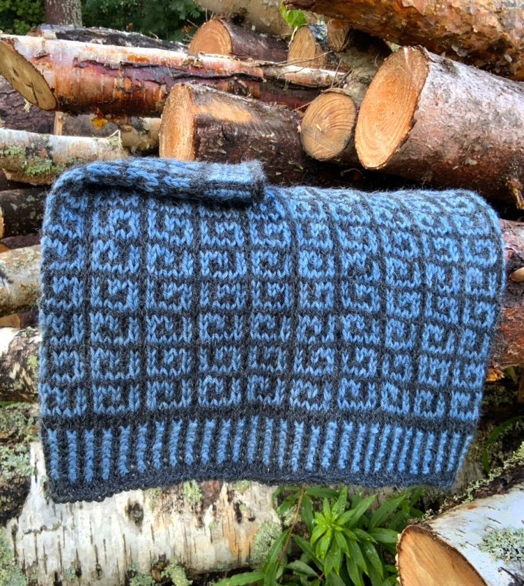 The Curlicue Cowl Knitting PATTERN mosaic colorwork