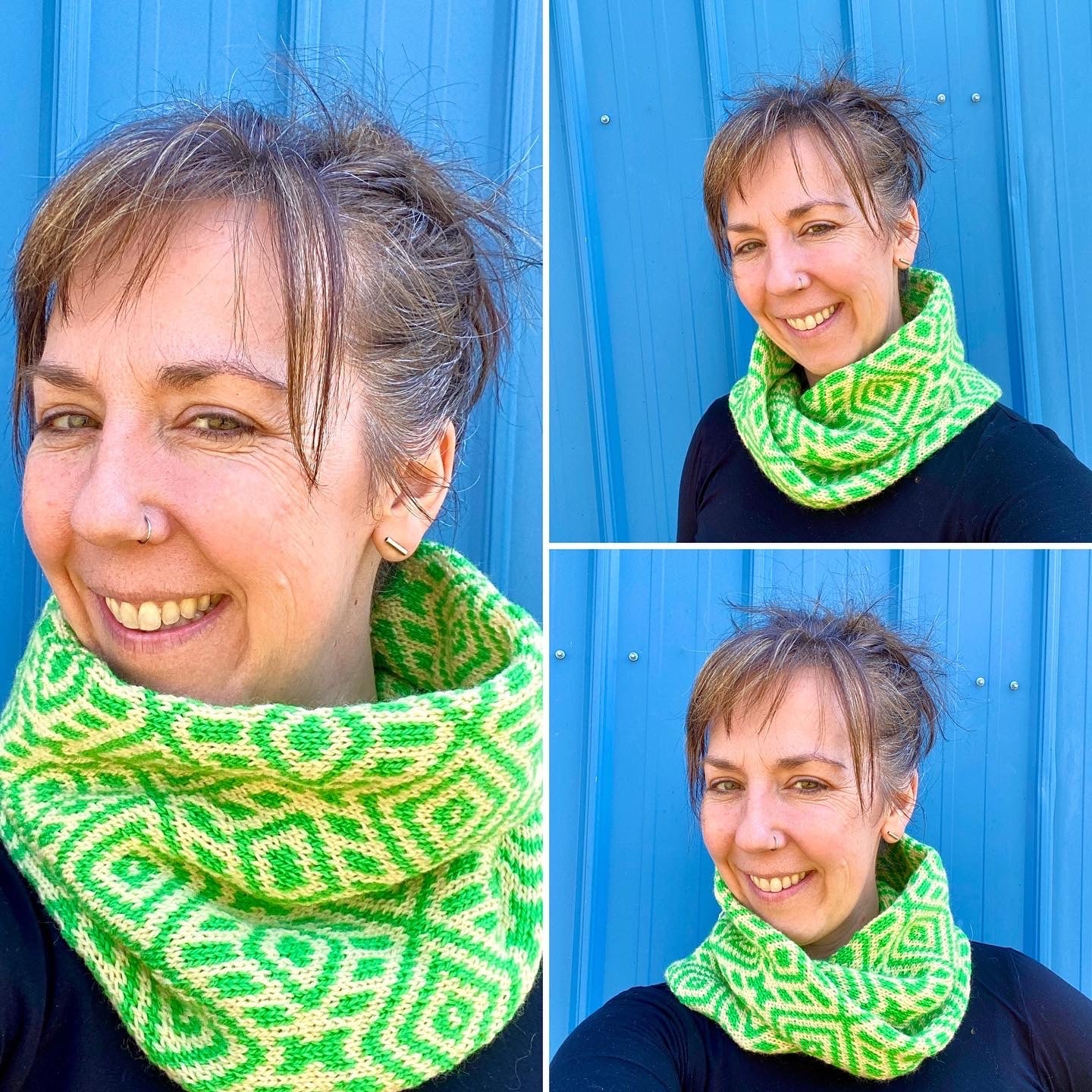 Eye in the Sky Cowl Knitting PATTERN colorwork fair isle