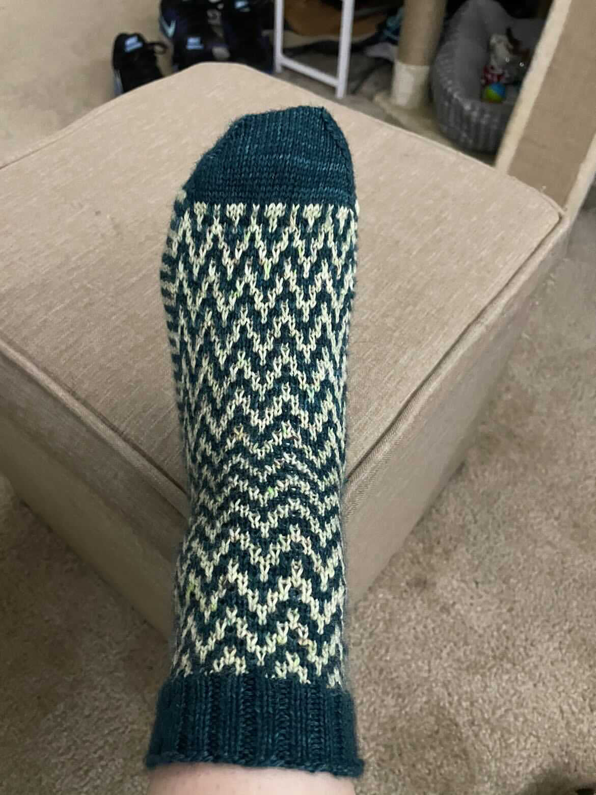 Find Your Way Back into Society Socks Knitting PATTERN mosaic colorwork