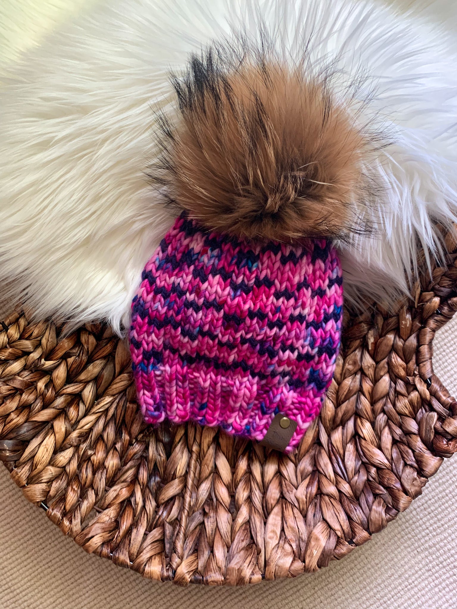 My Kind of Waves Beanie knitting PATTERN colorwork super bulky