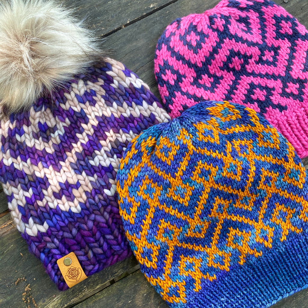 Here's Looking at You Beanie Knitting PATTERN colorwork fair isle