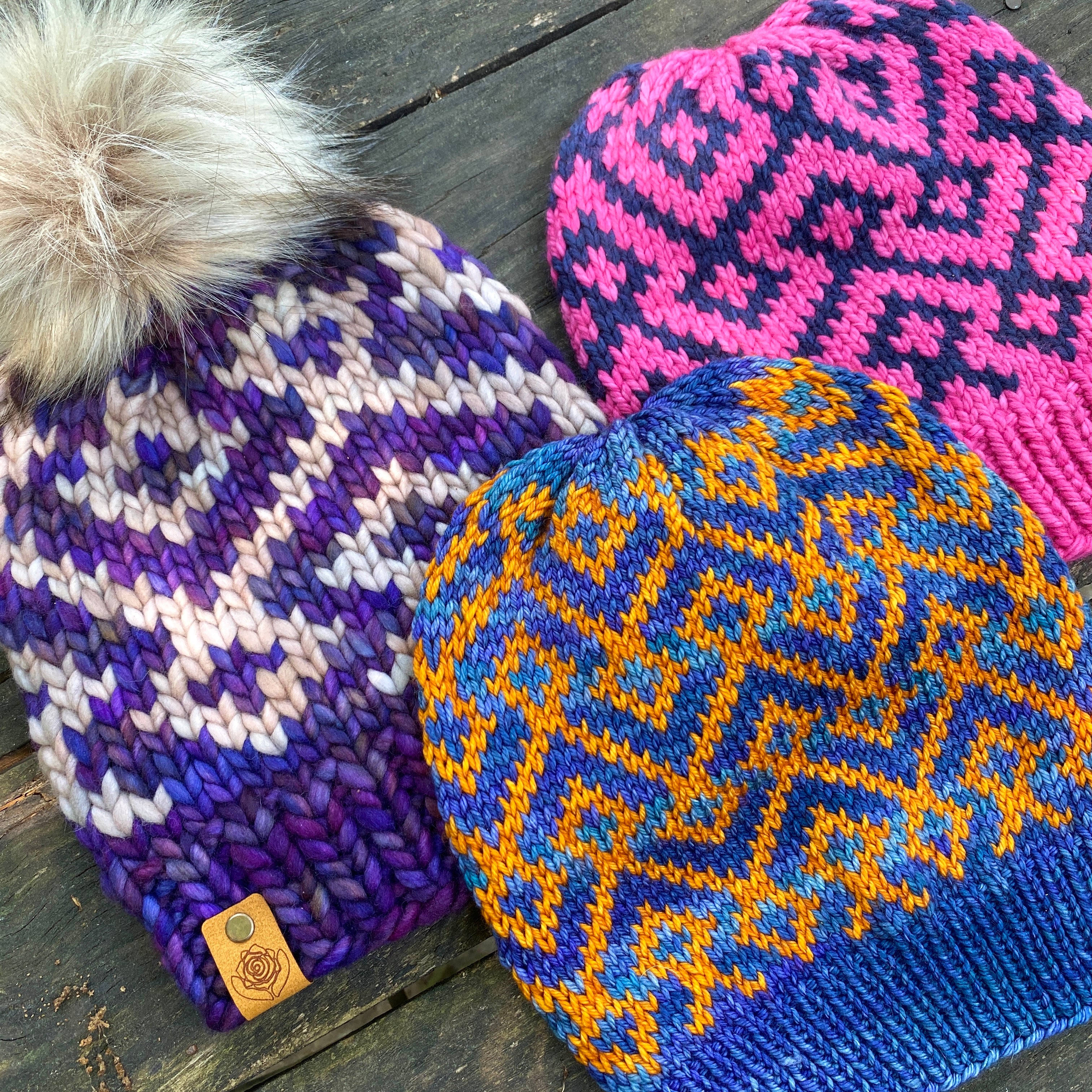 Here's Looking at You Beanie Knitting PATTERN colorwork fair isle