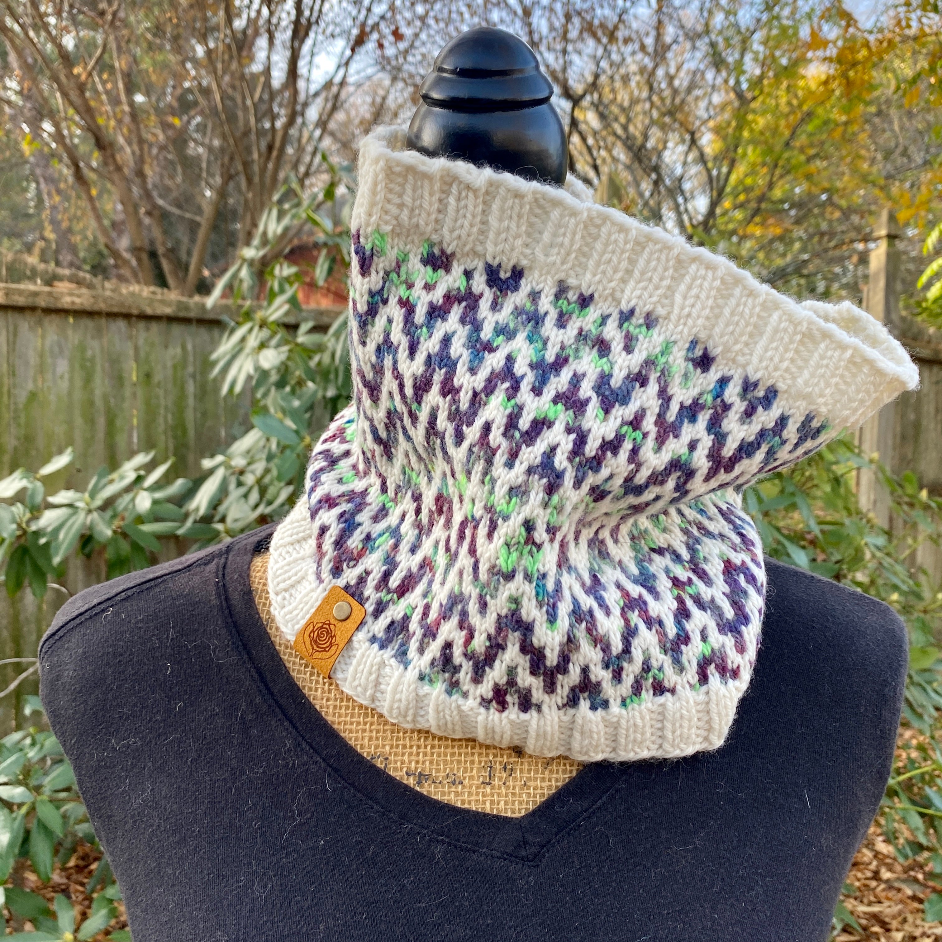 The Find Your Way Cowl hand knit women's luxury neck warmer 100% merino wool