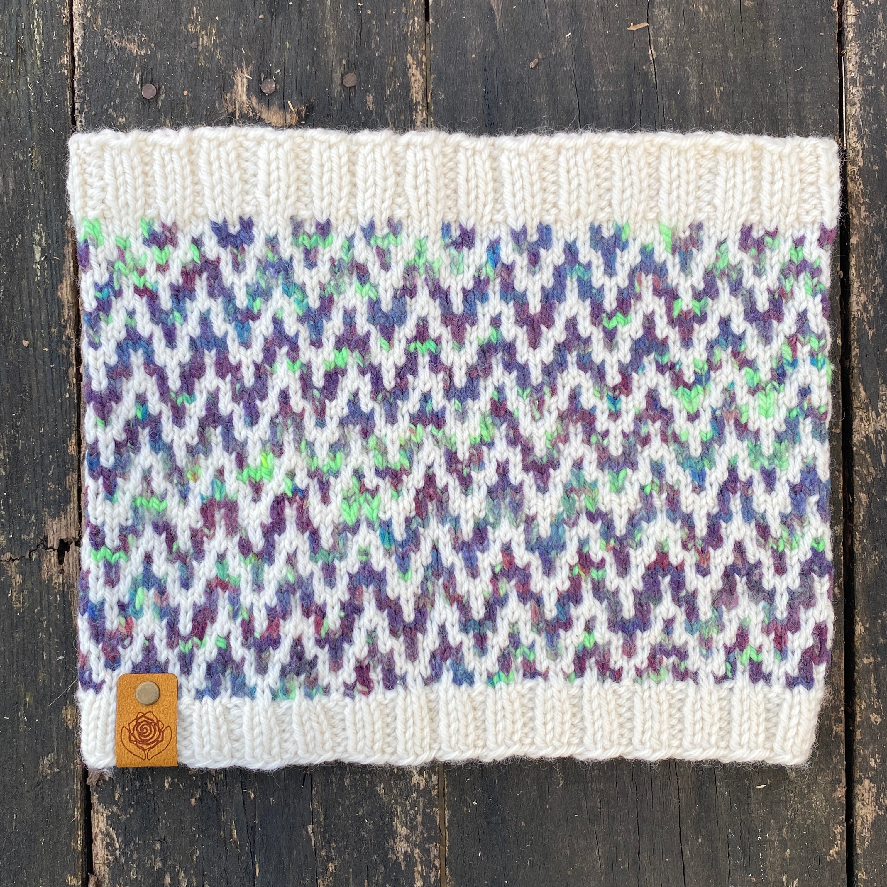 The Find Your Way Cowl hand knit women's luxury neck warmer 100% merino wool