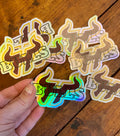 Hereford Bulls holographic reflective 3" vinyl sticker
