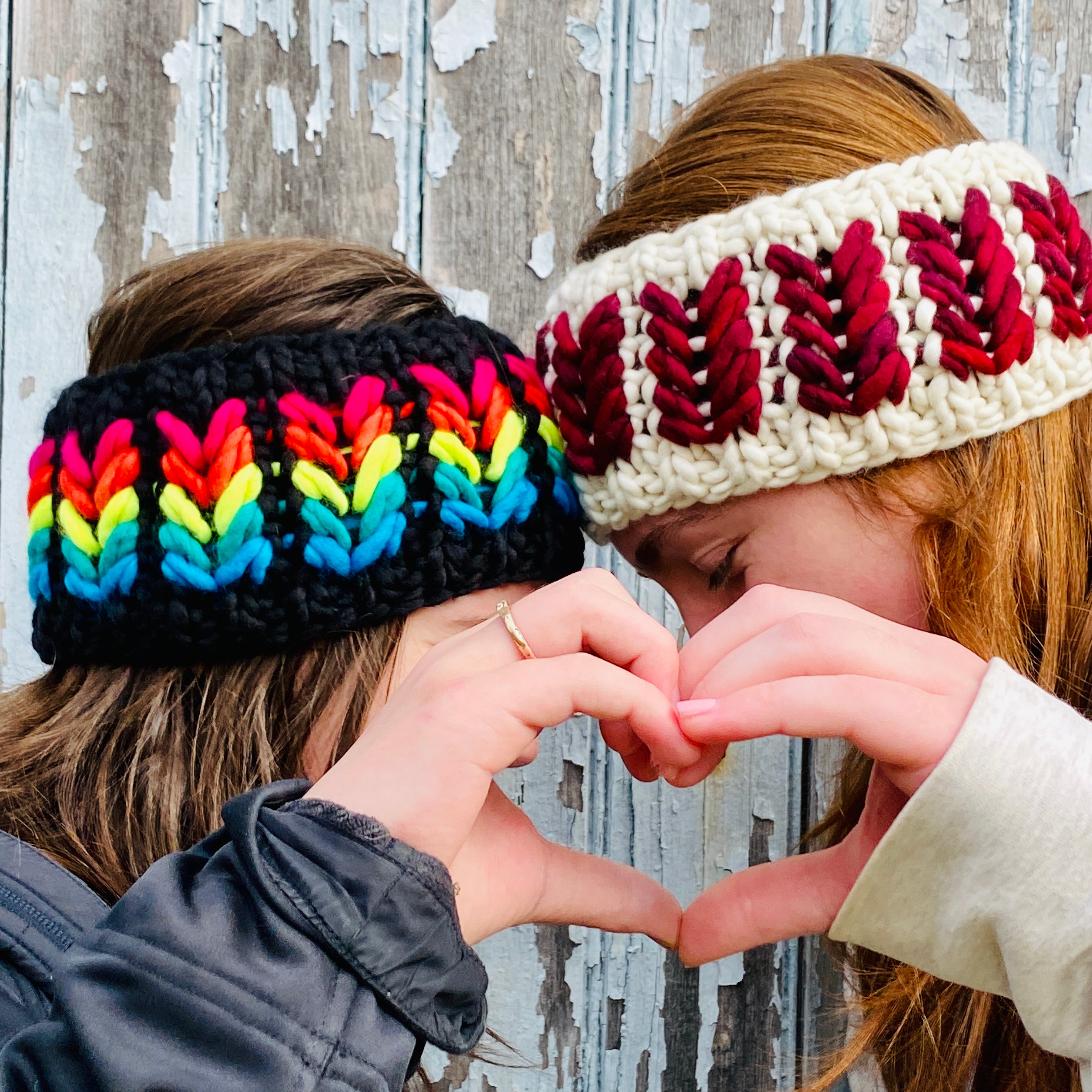 The Heartbreaker Earwarmer with bonus coffee cozy digital knitting super bulky PATTERN
