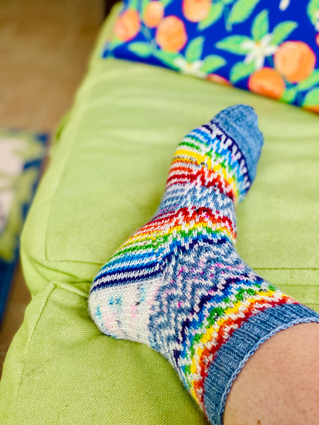 Find Your Way Back into Society Socks Knitting PATTERN mosaic colorwork