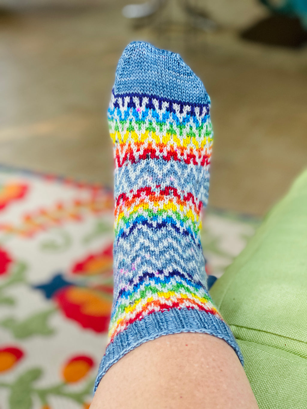 Find Your Way Back into Society Socks Knitting PATTERN mosaic colorwork