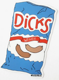Bag of dicks funny 3" vinyl sticker Hearts & Sharts