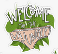 Welcome to the vajungle funny 3" vinyl sticker Hearts & Sharts