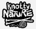 Knotty by nature knitting humor funny 3" vinyl sticker yarnies yarn lovers fiber artist knitter