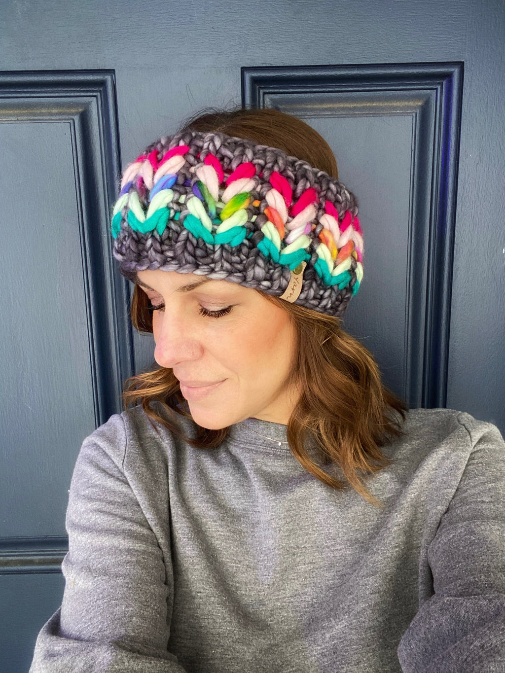 The Heartbreaker Earwarmer with bonus coffee cozy digital knitting super bulky PATTERN