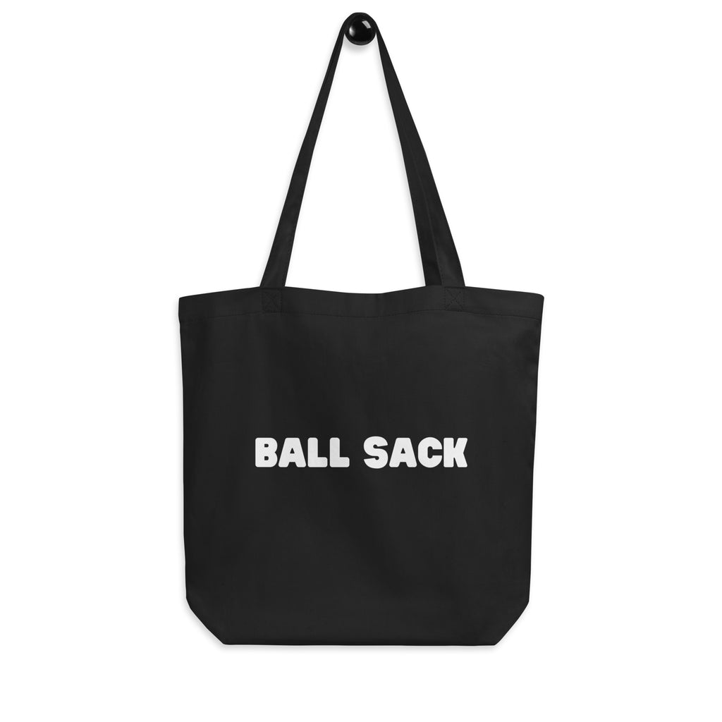 MADE TO ORDER Ball Sack project bag knitters crocheters funny yarn fiber artist Eco Tote Bag