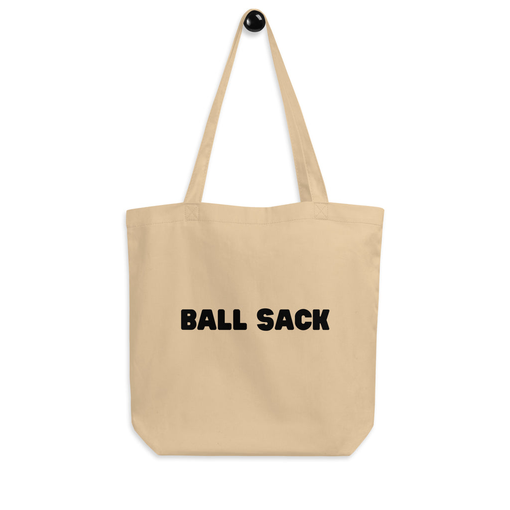 MADE TO ORDER Ball Sack project bag knitters crocheters funny yarn fiber artist Eco Tote Bag